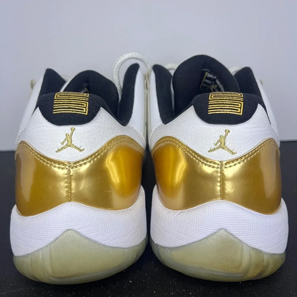 Air Jordan 11 Retro Low Closing Ceremony White Metallic Gold Mens 10.5